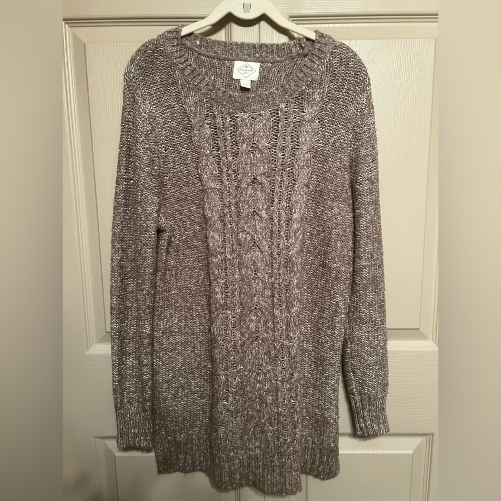St. John's Bay Cable Knit Sweater in Brown